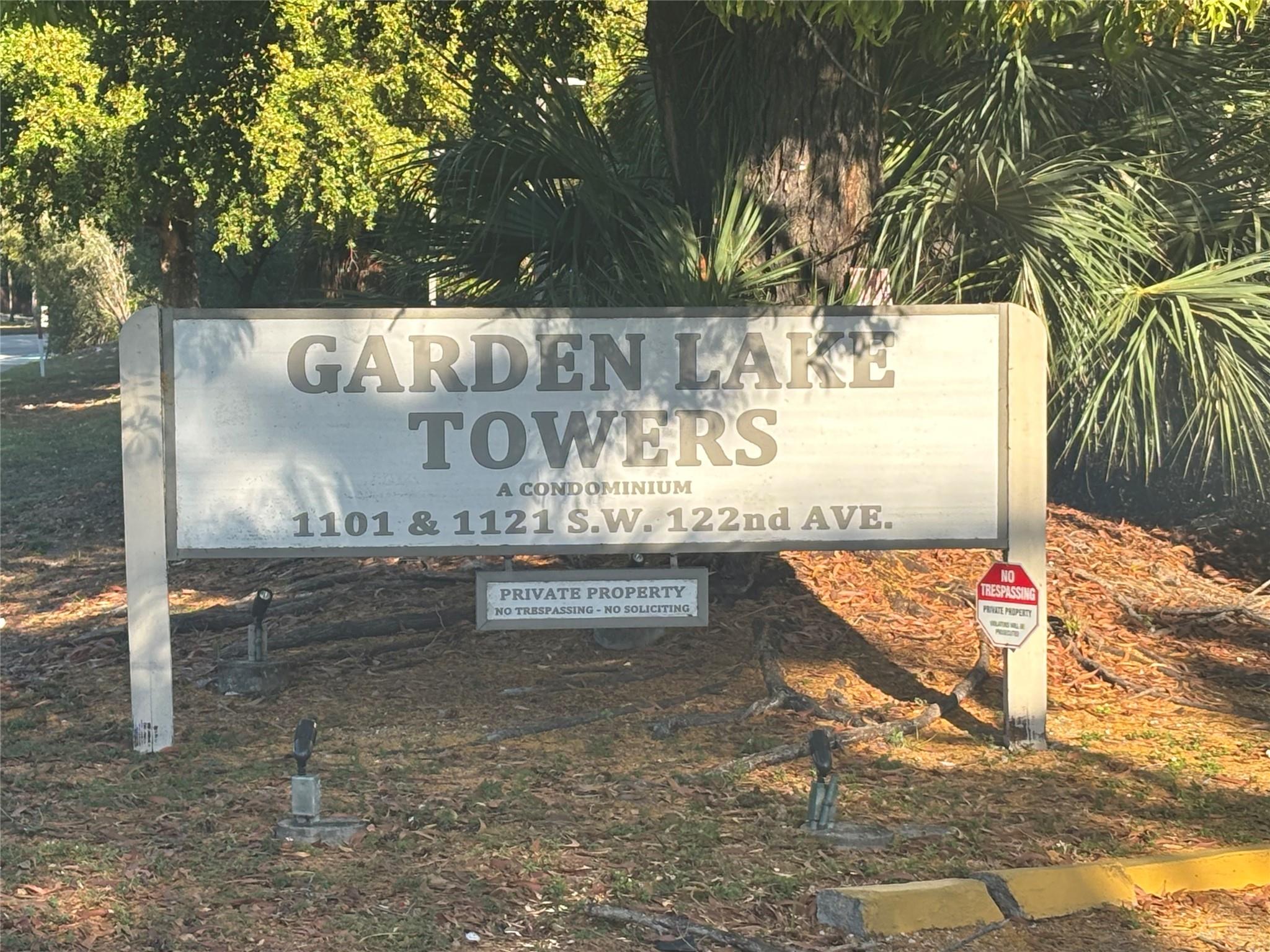 Garden Lake Towers Condo - Residential Lease