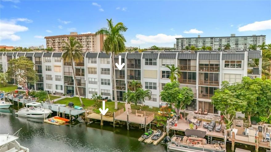 Waterfront living at its finest with a DEEDED DOCK! This spacious 2BD|2BA located within a GATED community offers the BOATING LIFESTYLE, SECURITY, & 3rd FLOOR VIEWS you've been searching for. Key features include a $10,000 CREDIT towards dock upgrades, boat size up to 28ft allowed, direct ocean access, updated kitchen, luxury vinyl floors, large master bedroom w/ walk-in closet, ideal parking space close to elevator, & a desirable screened-in balcony. Let's not forget about the building recently completing the 50yr INSPECTION! Recent upgrades include new roof, painting of building, & new water delivery lines. The resort-style amenities include a heated pool, jacuzzi, fitness center, tiki huts, BBQ grills, & more. Maintenance includes CABLE, WATER, & TRASH. Schedule a showing today!