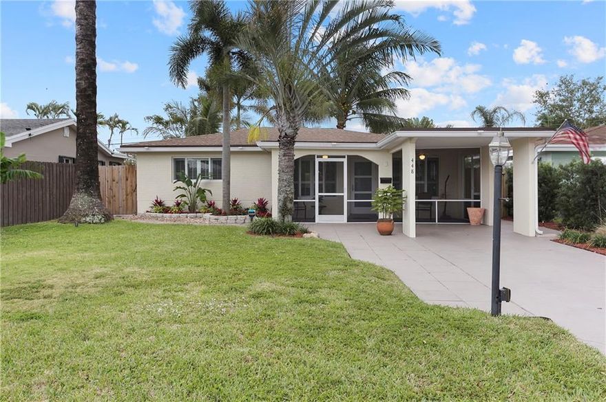 Perfect North Andrews location, turn key for new owner with numerous updates including pearl granite countertops, BRAND NEW stainless Convection oven, Side by Side Stainless refrigerator, AND Stainless dishwasher plus ...NEWER  high end front loading w/d in a separate indoor laundry room.  Inside features elegant custom plantation shutters for all windows, restored ceramic tile floor, and new screen on front porch.  Outside boasts newer 2017 roof, 2019 impact windows and doors, 2018 Cold central AC, rain gutters, insulation, sprinkler system, lush landscaping, large private patio for entertaining  or just catching Florida sun :). Easy access to I95 and shopping, restaurants, entertainment, short drive to beach etc. This home has it all and is ready to move in!  EASY TO SHOW!!