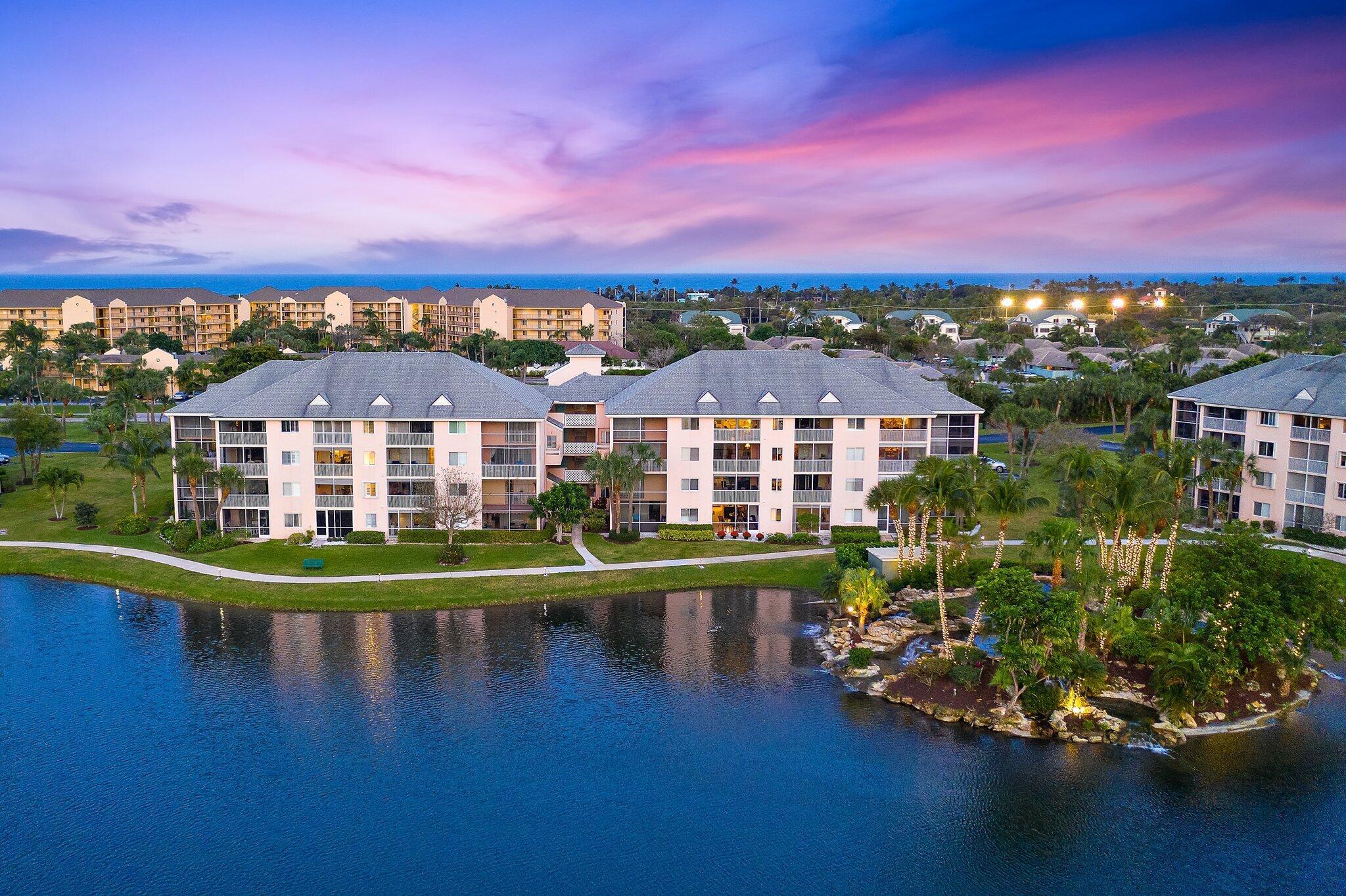 Walking distance to numerous restaurants, live theatre, gym, Riverwalk, Inlet Village, Jupiter Dunes public Par-3 Golf, Publix, Heart Trail, Carlin Park, Jupiter Inlet just to name a few. Exit cleaning fee $300. Admin.fee $100. JupBay Assoc. $25.00 A must for parking permit. Price is reduced due to concrete restoration in the building..Call Claudette Guinn for details.
