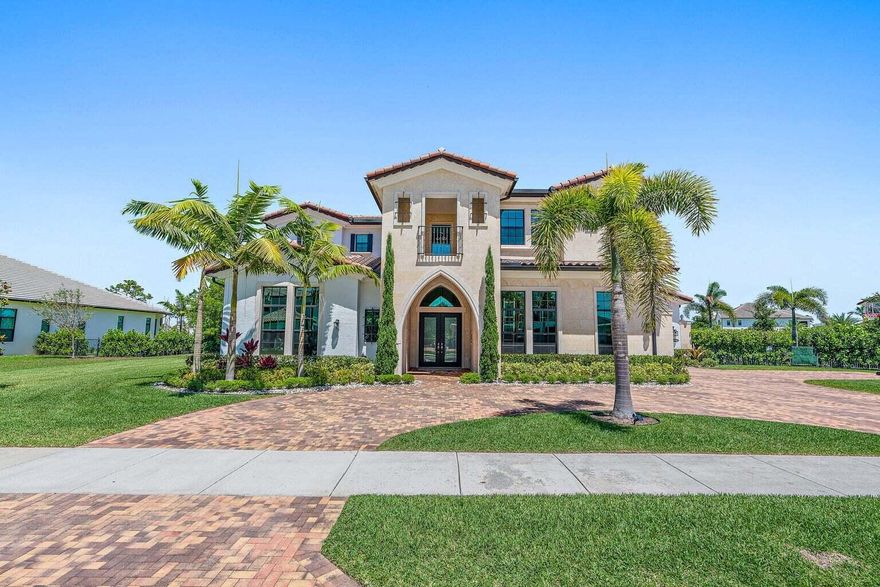 Sitting on .81 Acre Corner Lot Offering Beautiful Preserve Views; Is This Absolutely Stunning & Elegant Custom Built In 2020, Estate Home Located In The Exclusive Gated Jupiter Community: ''Prado''. This Gorgeous Home is 6100 Living Sq Ft & Offers 5 Bedrooms + A Den/Office (On the 1st Floor) & Spacious Media Room (On The 2nd Floor), 5 Bathrooms, 2 Half Baths And A 3 Car Garage. Step Inside The Double Door Entry To Find Tall Volume Ceilings, A Wonderful Wood Staircase, To The Left Is The Spacious Den/Office & Guest Half Bath, To The Right Is The Generously Sized Dining Room With A Great Serving Buffet Area Perfect To Entertain Family Or Guests, A Coat Closet. Walk Into The Family Room To Find Magnificent 22 Ft Ceilings With An Open Concept Kitchen, Large Kitchen Island With 3'' Quartz