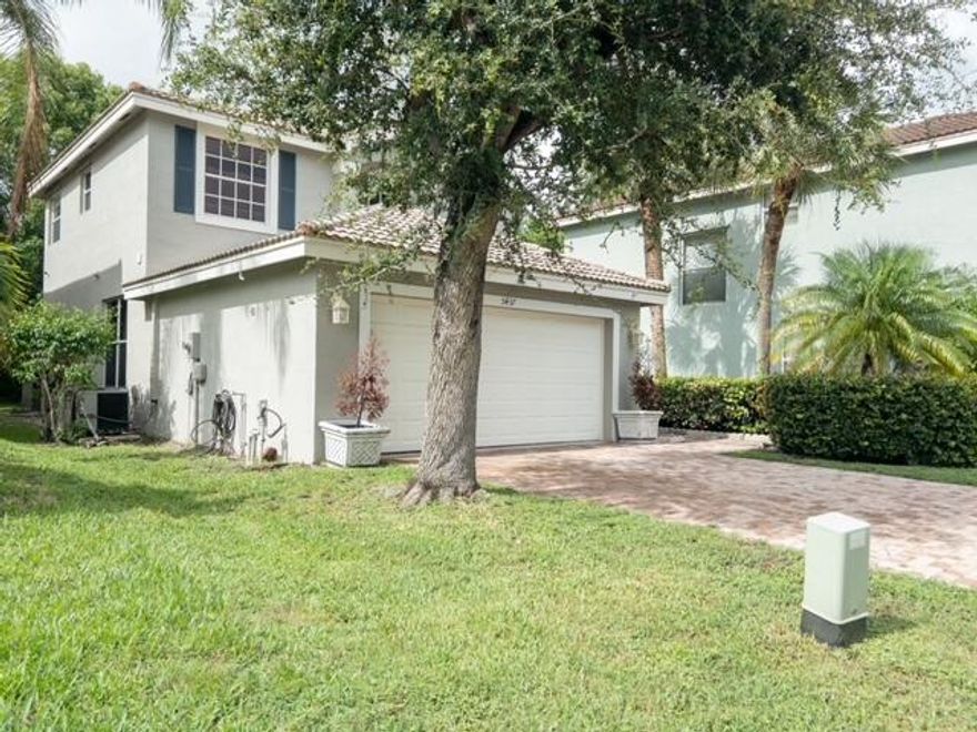 Welcome home to the desirable community of Nautica. This remodel home on the Cul-de-sac is ideal! The 3 bedroom 2.5 bathroom home with no rear neighbors, features an open style kitchen with recessed lighting. New floors throughout. Interior of home recently repainted. Large screened patio perfect for grilling & entertaining! Nautica Isles is a community located in Greenacres close to the shopping centers, major highways and is walking distance to the schools. 24/7 manned security gate. Nautica provides first class amenities that includes a clubhouse, fitness center, gathering room, resort style pool, tennis and basketball.