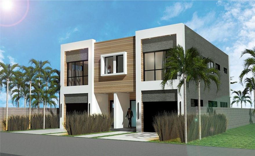 Hot Property! Vacant lot in sought after Coral Gables!!  This property will also come with permits and architect's plans for a pair of townhomes with garage (see architect’s renderings in photos) and 4058 total square footage under air (2029 square feet under air, each side). in the South Bay Estates section of Coral Gables, Miami. Located close to Prestige Coconut Grove and 1.2 miles to Dinner Key/Atlantic Ocean. Build your luxury home or build these townhomes and make a bundle $$.  Rare opportunity to build in Miami.