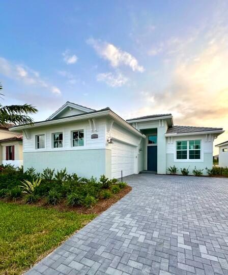 Come and experience luxury in this stunning lakefront one story Lila model home, in the prestigious PGA Village Verano. High ceilings and title floors throughout. Gourmet kitchen and custom island, and seamless integration with the family room. Amenities; Club Talavera offers resort-style amenities including indoor & outdoor pools w cabanas, a resistance pool, Gym, fitness center, spa, 27 pickleball courts, tennis, basketball courts, playground, a grand theatre, social room, library, billiards, bar area, card rooms, arts & crafts room plus a full time Lifestyle Director. Verano has easy access to three championship golf courses at The Village. Patio is enclosed.
