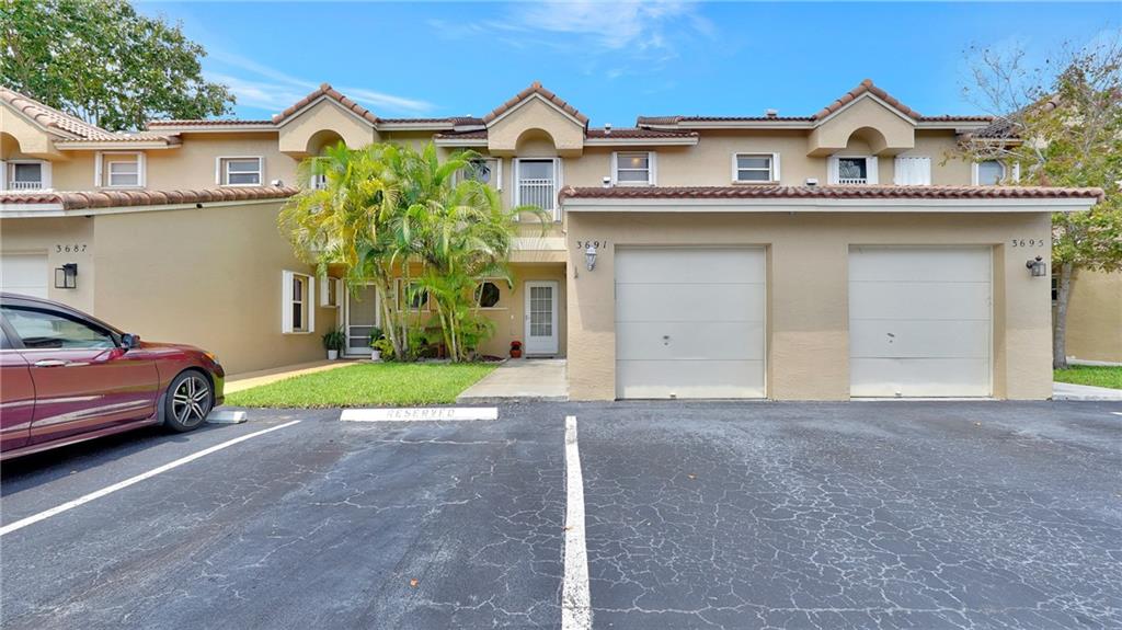 Updated 3 bedrooms 2.5 baths in well sought after SPRINGTREE WEST COVE community of Sunrise, close to SAWGRASS MALL and other shopping centers, restaurants, banks and highways. Home features Stainless Steel appliances, granite countertops, glass backsplash, laundry room with full size washer and dryer, tiled floors downstairs. Upstairs features large master suite with walk-in closet and separate dressing area with double vanity. Guest bedrooms enjoy large closets and beautiful water view. Entertain friends or family on your partially fenced in deck with tranquil water view. Low HOA fees include lawn care, pest control, community pool, trash shoot, and painting of exterior. ASSOC. says NO RENTING FOR FIRST 2 YEARS. MUST GET ON RENTING WAIT LIST THEREAFTER.