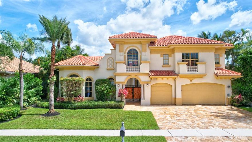 One of the largest custom courtyard estates in rarely available Mediterrania. This 5BR/4.5 bath house sits on one of the largest lots in the community allowing not only the courtyard tropical oasis feel, but a large backyard with a private deck, grass field and fruit trees. INTERIOR JUST FRESHLY PAINTED WHITE. 2 story kids wing with a 400 foot game room and an upstairs home theater room with 2 rows of seating and an Epson projector with 120 inch screen. A striking 500 gallon salt water tank with exotic fish and colorful coral. Large kitchen with island and rare Palomino granite counter tops from Brazil. Gas cooking with Thermador cooktop double ovens, and Viking refrigerator. Large master wing with private office, 2 built in walk in closets and zen rain shower with a high end jacuzzi tub.