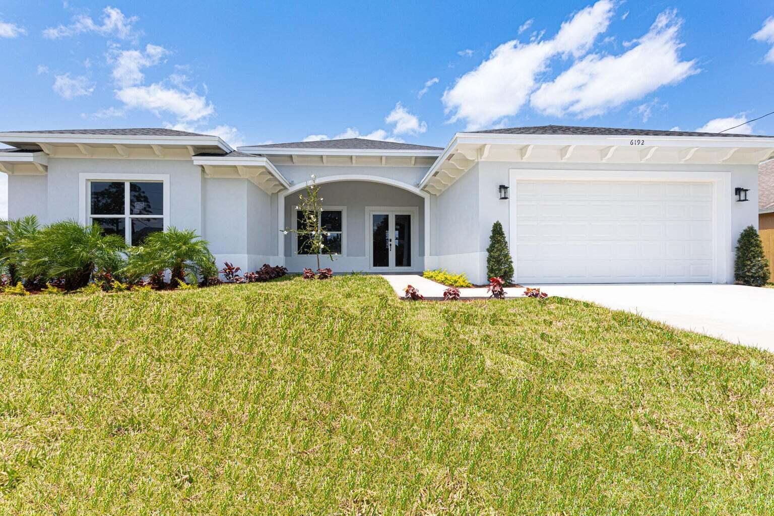 Beautiful luxurious brand-new custom-built home 4/3/2 CBS with a total 2,979 SF. Located in the most desired location, Torino area in Port Saint Lucie West!Has a moder layout, open concept floor plan, high ceilings, impact windows and doors, custom finish, porcelain tile flooring throughout the house. The master bathroom has freestanding bathtub and walk-in closet.All bedrooms have wooden closets with built in shelves. Fully upgraded kitchen with feature of stainless-steel appliances, quartz countertops lights kitchen cabinets and wine cooler. Well automatic irrigation system, city water and city sewer.Located close to I-95, restaurant's, gyms and mayor chopping centers. No HOA and ready to move.