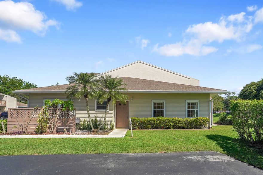 Welcome to Coconut Key You'll  immediately fall in love with this hidden gem tucked Back and Perfectly located off of Atlantic Boulevard.  This one story, two bedroom, two bath villa is in the back of the community On a private corner that is so quiet and pristine. Two parking spaces in To the side of your unit. Full size, washer, and dryer.  Step in shower and Walk-in closet in the primary bedroom With French doors out to your private sitting area.  Low maintenance!!  Lush mature Trees, Water views And plenty of outdoor spaces to enjoy it.