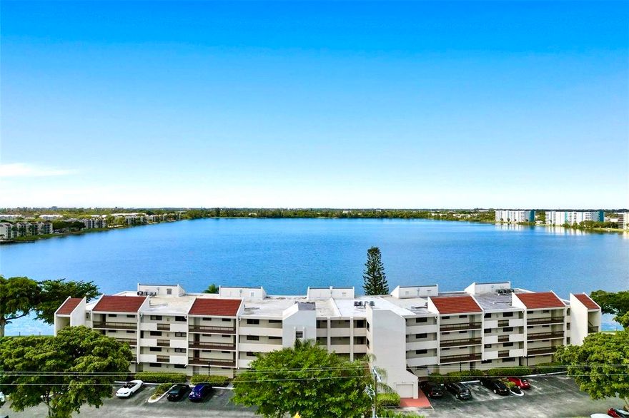 Top-floor unit with stunning lake views from the living room and master bedroom. Offered Fully Furnished. Renovated kitchen with SS appliances and updated bathrooms. Tile floor throughout. Washer & Dryer inside. Located in a gated community with a clubhouse, pool, tennis, and basketball. Includes assigned parking and plenty of guest parking. Water and Internet Included. Minimum Credit Score per HOA is $650.