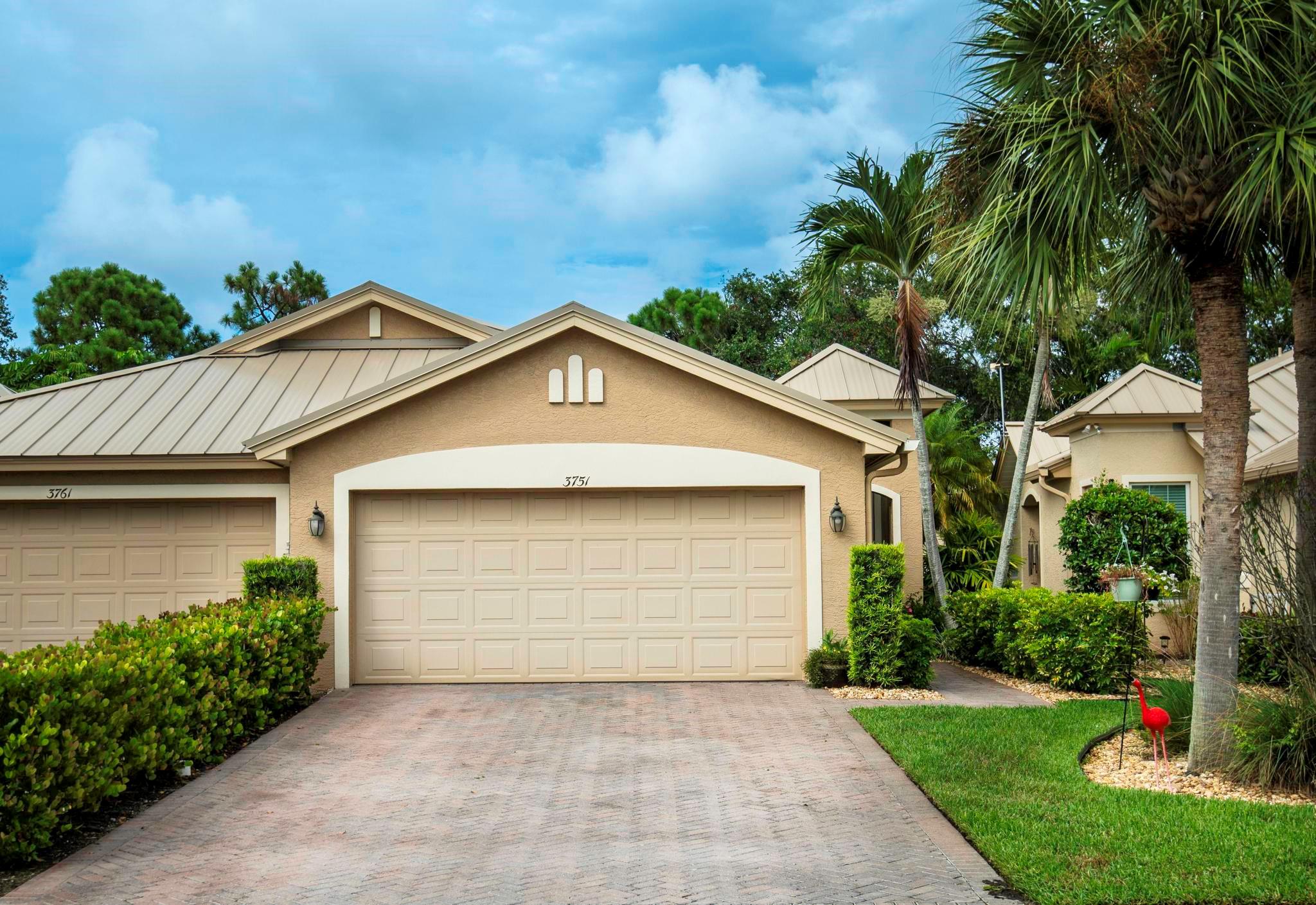 Beautifully updated Golf Villa in Jensen Beach Country Club! 2 Bedrooms, 2 Bathrooms, plus a Den/Office area. Direct golf course fairway views from the covered and screened in outdoor patio. Tile flooring through-out. Stainless steel kitchen appliances and granite countertops. Basic cable and internet included. Property is available for a 12-month lease only. HOA tenant approval required. Jensen Beach Country Club offers a manned gated entrance, community clubhouse, 6 Har Tru tennis courts, 3 heated pools, Pay and Play Public Golf Club w/Full Bar & Restaurant. Less than 10 minutes to downtown Jensen Beach. 15 minutes to over the causeway bridge and you are at the Atlantic Ocean!