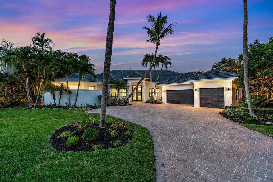 THIS IS IT! Welcome to your BREATHTAKING single story waterfront retreat boasting modern elegance and PANORAMIC views! This 4 Bed + Office + 3 Bath + 3 Car Garage + Pool home in the Islands of Jupiter is everything you have been dreaming about in a house and more!  Come home after a day on the water to your private dock with a 15k lb boat lift,  2k lb waverunner lift and staircase down to the water's edge for a quick paddle or kayak right from your dock. As you walk up to your home from the dock,  step onto your alluring RESORT STYLE  marble patio and pool deck with an EXPANSIVE stand alone summer kitchen ready to grill your fresh catch and make a margarita! This is the quintessential home for entertaining and enjoying sunsets and the SALT LIFE!