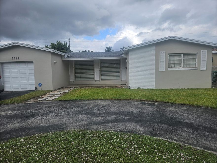 Beautiful spacious home 3 bed 2 bath pool home in Miramar. NO HOA fees. Large living area and spacious kitchen overlooking the pool. Large master bedroom overlooking the pool with other upgrades. One car garage plus bonus area.