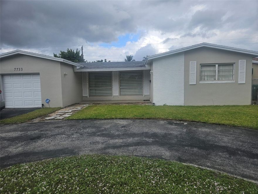 Beautiful spacious home 3 bed 2 bath pool home in Miramar. NO HOA fees. Large living area and spacious kitchen overlooking the pool. Large master bedroom overlooking the pool with other upgrades. One car garage plus bonus area.