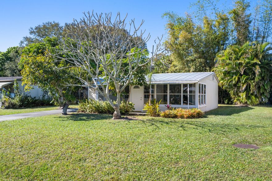 Highly desirable neighborhood - Convenient location! County location provides AirBNB possibilities, just outside City limits. Close to Vero's exciting 3 Corners waterfront revival development. Super clean with fresh paint & new kitchen counter. Light & Bright! 2 bedrooms, 1.5 bath & inside laundry. Patio and shed in backyard. Sizes are approx & subject to change.