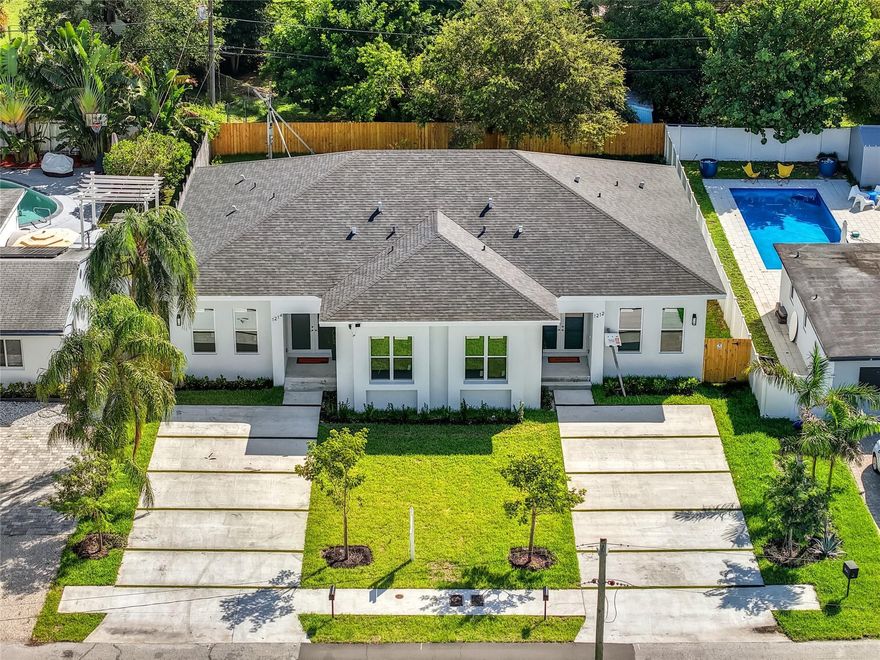 Modern twin home featuring 4 bedrooms and 3 bathrooms, built with impact glass, open layouts, and upscale finishes that today’s renters love. Enjoy sleek kitchens, generous bedrooms, designer bathrooms, and easy-maintenance construction for effortless living. Perfect for long-term tenants OR short-term. Located in a booming Fort Lauderdale neighborhood just minutes from Las Olas, Downtown, the beaches, top dining, shopping, and major highways. A turnkey opportunity to orent a brand new construction home at a premium price in a prime location.