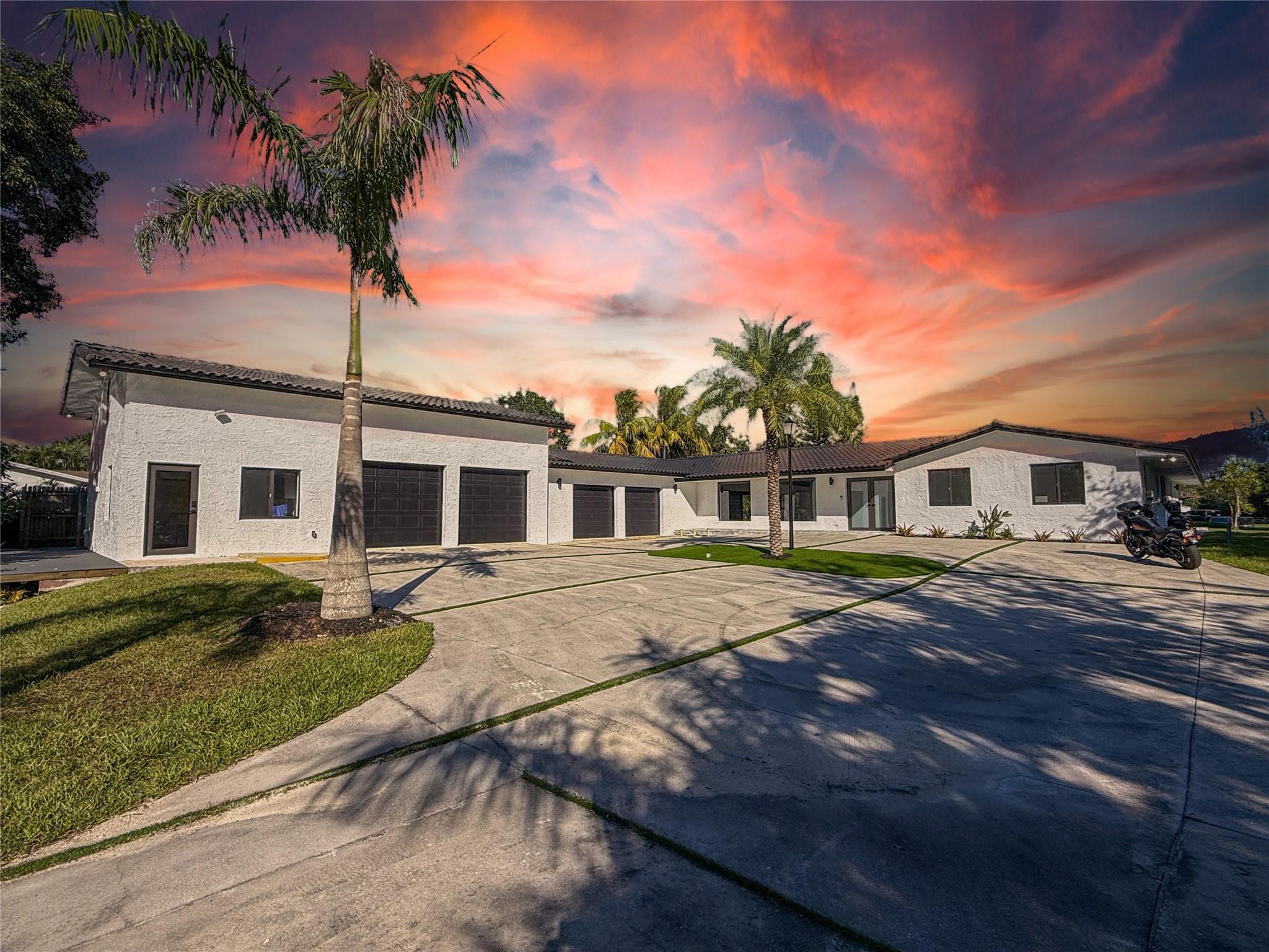 ***COMPLETELY REMODELED FROM HEAD TO TOE, FOR THOSE STILL ENJOYING THE EQUESTRAIN LIFESTYLE SOUTHWEST RANCHES HAS TO OFFER!!!*** NESTLED ON 1.85 ACRES, FULLY FENCED IN &GATED PROPERTY CHECKS ALL THE BOXES. GREETED BY A BEAUTIFUL FRONT POND W/FOUNTAIN &WINDING DRIVEWAY. TOTALING OVER 5,500 SQFT,THE MAIN HOUSE FEATURES 4 BEDRMS/2 BATHS,OVERSIZED 4 CAR GARAGE W/ A/C & ROOM FOR CAR LIFTS. GOURMET KITCHEN W/HUGE ISLAND,S/S APPL PACKAGE &WATERFALL EDGES. NEWER ROOF,ALL NEW IMPACT GLASS,FLOORING &BATHRMS. SCREENED-IN POOL. ATTACHED 2 BEDRM/1BATH APARTMENT W/KITCHEN, LIVING RM W/SEPARATE PRIVATE ENTRANCE. REMODELED 4 STALL CBS BARN W/TACK/FEED ROOM/OFFICE & AN ATTACHED COVERED 45’ X 40’ ARENA FOR THE RIDING ENTHUSIAST OR SPORTS COURT. ADDITIONAL STORAGE SHED W/ELECTRICITY TO STORE YOUR EQUIPMENT.