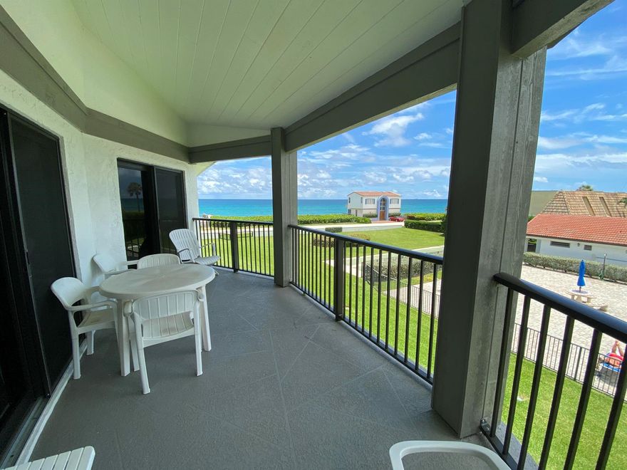 3 Bedroom 2 Bath Annual Rental with ocean views in oceanfront complex. Beach , Tennis Courts .