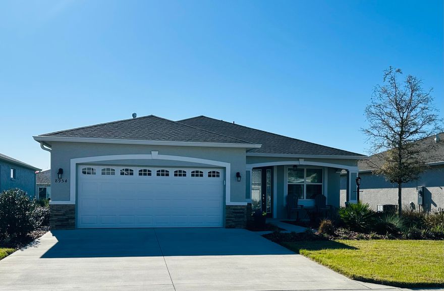 Spacious, well distributed home with Spectacular Curb Appeal and Landscaping is ideally situated on a Cul-de-Sac in the Highly Sought After On Top of the World - a Premier 55+ Award Winning Community with Programs Designed Specifically with Active Adults in Mind! From the moment you walk through the Beveled Glass Door, you will appreciate the Countless Upgrades and Enjoy the Open Concept Great Room which is perfect for entertaining! Home has 9' 4'' High Knockdown Ceilings, Luxury Vinyl Plank Flooring, Plantation Shutters, and Designer Ceiling Fans throughout, Kitchen with Wood Cabinets, Quartz Counter Tops, Stainless Steel Appliances including Refrigerator with PrintShield  Finish, GAS Range,  and even  a Garage Ready Refrigerator. Master Bedroom has Ensuite Bathroom, Vanity with Double Sinks and Walk-In Shower, Indoor Utility Room, Washer & GAS Dryer, Water Softener, GAS Water Heater, Gutters, Plenty of Storage, Smart House with Ecobee Digital Wi-Fi Programmable Thermostat, Amazon Echo & Alexa Ring Doorbell, Golf Cart Outlet, Zero Entry Threshold Front Entrance and Porch which overlooks a Beautiful Landscaped Garden - Plus Much More! Enjoy the convenience of riding your golf cart throughout the community and to nearby shopping centers!  *** Seller will pay Gateway of Services Pass for Two, for One Year, VALUE $1,360 with Purchase at Listing Price.  On Top of the World is a Leader in the Retirement Community. It is Pet Friendly, has LOW HOA Fees and Provides a Magnitude of Recreational Activities & Amenities including Gated Community, Clubhouses, 3 Golf Courses, Driving Range, Practice Facility & Pro Shop, Restaurants with Full Service Bars, Recreation & Fitness Centers, Indoor & Outdoor Swimming Pools, Jacuzzi, Sauna, Steam Room, Live Entertainment, Dancing, "Doggie" Yappy Hour, Tennis, Basketball & Pickleball Courts, Softball Field, Private Flying Field w/RC Planes, Remote-Control Airplane Field & Car Track, RV Parking, Bus (Courtesy), Archery Club, Billiard Room with Tournament Pool Tables, Horseshoe, Miniature Golf, Arcade, Hobby Building, Art Studios, Wood Working Shop, Card Rooms, Library, Education Center, Arbor Club, Ballrooms & Meeting Rooms Available for Rental at No Cost to Residents. There are approximately 200 Organized Clubs, Wide Selection of Community Activities, Events & Classes Offered Daily Will Keep You Busy & Socially Active. Minutes from the World Equestrian Center, Hospitals, Medical Professionals, Theaters, Highways and Downtown Ocala.  Ocala/Marion County is officially named the "Horse Capital of the World®", a testament to the County's unique involvement in all things equestrian and its record of producing some of the finest champions.  *** INVESTORS: There is No wait to Lease after Closing. Can lease 6 months and one week Furnished or one (1) year lease Unfurnished.