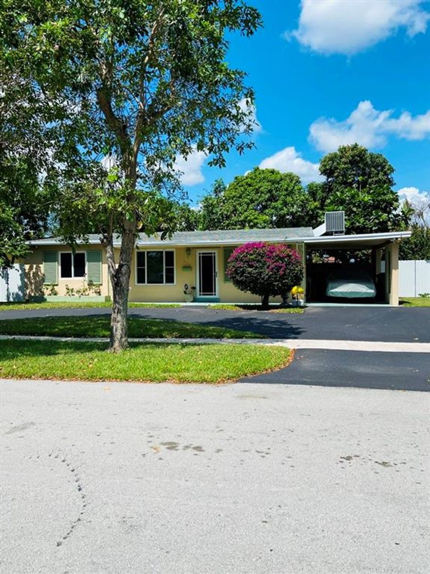 Great 3 bedroom, 1.5 bathroom single family home in Pembroke Pines! Great Location! Perfect for a starter home or investment opportunity. NO HOA! new hurricane windows & doors, kitchen has granite countertops, New washing machine. Water heater & A/C are 3 years old, Roof 5 yrs old, tile floors thru-out, multipurpose room behind french doors with Murphy bed. Automated lawn sprinklers front & back, fenced in backyard with 2 water reserve tanks for emergency water. Lots & Lots of fruit trees-banana,mango,avocado,etc. perfect for staying healthy. Hot tub on patio, also extra patio for relaxing. Large storage shed in back. Home is conveniently located just minutes from major roadways, entertainment, shopping, dining and more!