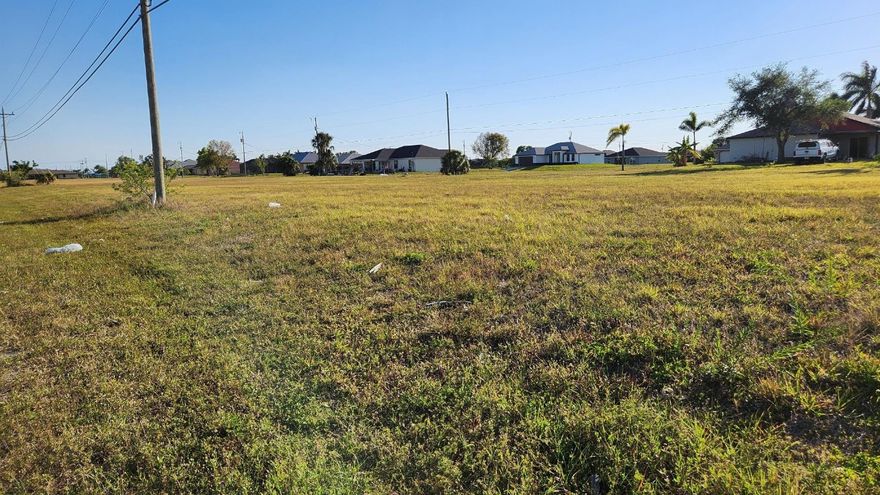Residential lot with City Water and Sewer. Cleared 18,000 Sq Ft ready to build with room for a pool. Great opportunity to build your dream home!There's a Burrowing Owl's Nest on the property. Buyer will be responsible to remove before building.As part of their Utilities Extension Project (UEP), the City of Cape Coral has installed water and sewer drainage, which is now being paid for via the annual tax bill.  Buyer to assume existing liens and payment obligations (see attachment for further details).  The Price reflects assessment liability.