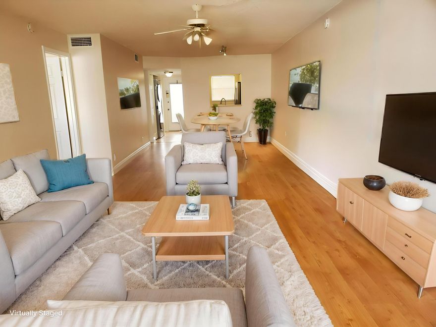 Spacious 2-bedroom, 2-bath residence in a prime Delray Beach location. Just minutes from the beach, I-95, Whole Foods, and vibrant downtown Delray. Situated within an excellent school district. This home features a bright, open floor plan and the convenience of a full-size in-unit washer and dryer. Recent updates include a 2025 A/C system, 2018 water heater, and newer stove, refrigerator, and dishwasher. The monthly fee covers cable, water, and sewer & building insuance for added value and ease. Enjoy resort-style living with a community pool, clubhouse, billiards room, and more—located just steps away. Two EV charging stations are also available for residents. Can lease if desired after 1 year.