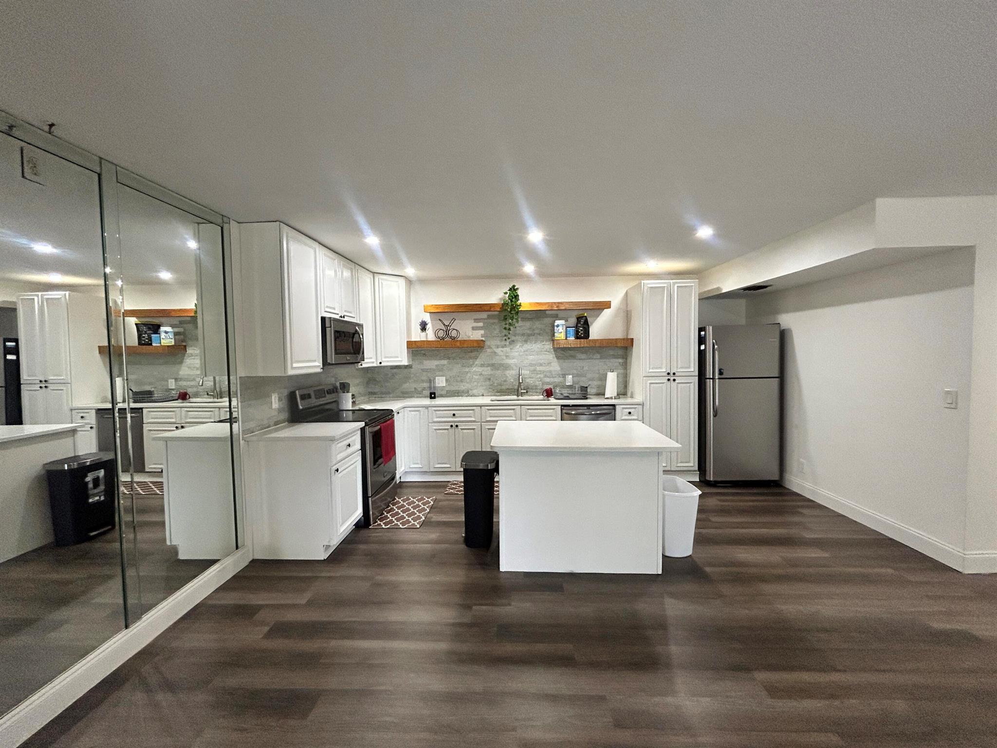 Beautifully remodeled condo, in gated community, open floor plan, newer flooring. Best of all rent includes water, WIFI, & cable. The magnificent kitchen includes quartz countertops, island with breakfast bar, white soft close cabinets and deep single basin stainless-steel under-mount sink, stainless-steel energy efficient appliances. Both bathrooms are fully remodeled. Large laundry room with utility tub full-size washer & dryer. Convenient to Downtown West Palm Beach, Rosemary Square, restaurants, shopping, beaches, golf and Palm Beach International Airport.
