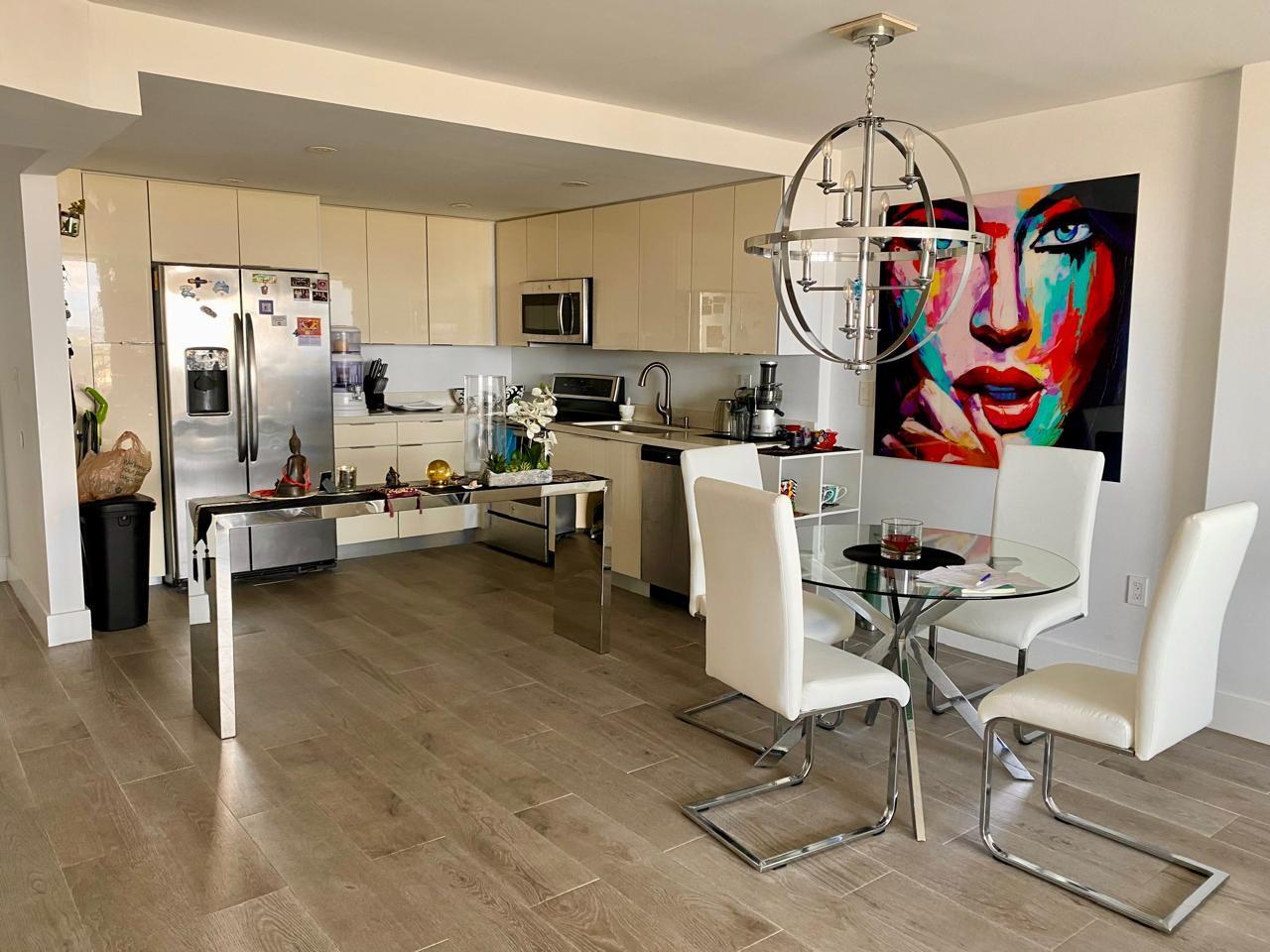 Beautiful, bright, and modern unit at Commodore Plaza. The unit features updated and open kitchen, stainless steel appliances, Smart 65' TV, spacious balcony with beautiful city view for entertaining or relaxing, lot of storage/closet space. Wi-Fi (600MB) and cable (140 channels) included. Hurricane Shutters. Furniture is negotiable, if needed. One assigned and "stand-alone" parking space. The complex offers: 2 pools, gym, tennis court, dog park, play area suitable for kids and teens, BBQ, 24-hour security, etc. It is located at the entrance of Williams Island, behind The Fresh Market Plaza, Starbucks, Chase Bank, Bank of the America. Only 5 minutes from Aventura Mall, and 15 minutes from Sunny Isles Beach. Access to Freebee ride service around Aventura.