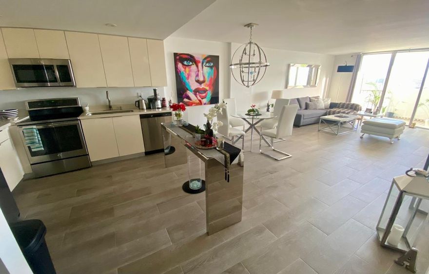 Beautiful, bright, and modern unit at Commodore Plaza. The unit features updated and open kitchen, stainless steel appliances, Smart 65' TV, spacious balcony with beautiful city view for entertaining or relaxing, lot of storage/closet space. Wi-Fi (600MB) and cable (140 channels) included. Hurricane Shutters. Furniture is negotiable, if needed. One assigned and "stand-alone" parking space. The complex offers: 2 pools, gym, tennis court, dog park, play area suitable for kids and teens, BBQ, 24-hour security, etc. It is located at the entrance of Williams Island, behind The Fresh Market Plaza, Starbucks, Chase Bank, Bank of the America. Only 5 minutes from Aventura Mall, and 15 minutes from Sunny Isles Beach. Access to Freebee ride service around Aventura.