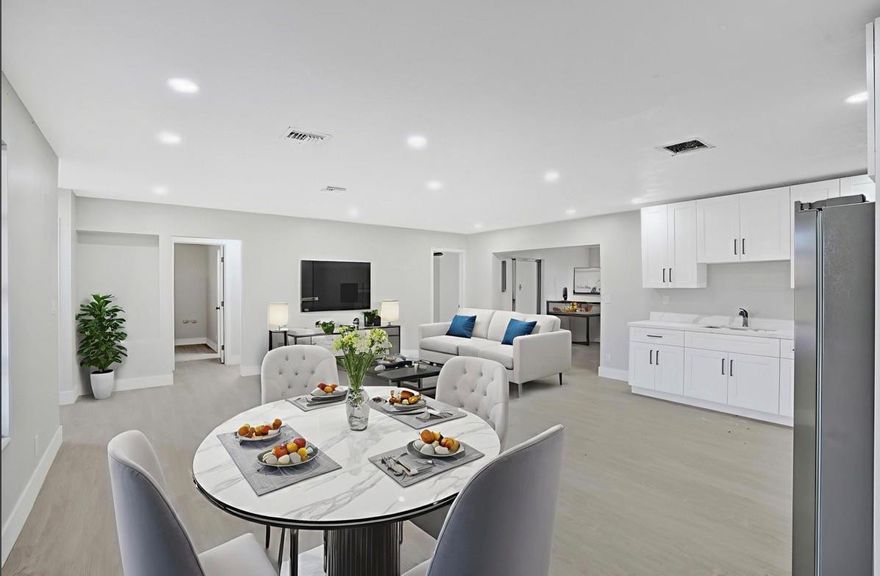 Spacious house + Garage. White Shaker Cabinets. Calacatta Quartz Countertops.  Vinyl Floors. Upgraded baths. Porcelain tile. Recessed Lighting. Big Backyard.