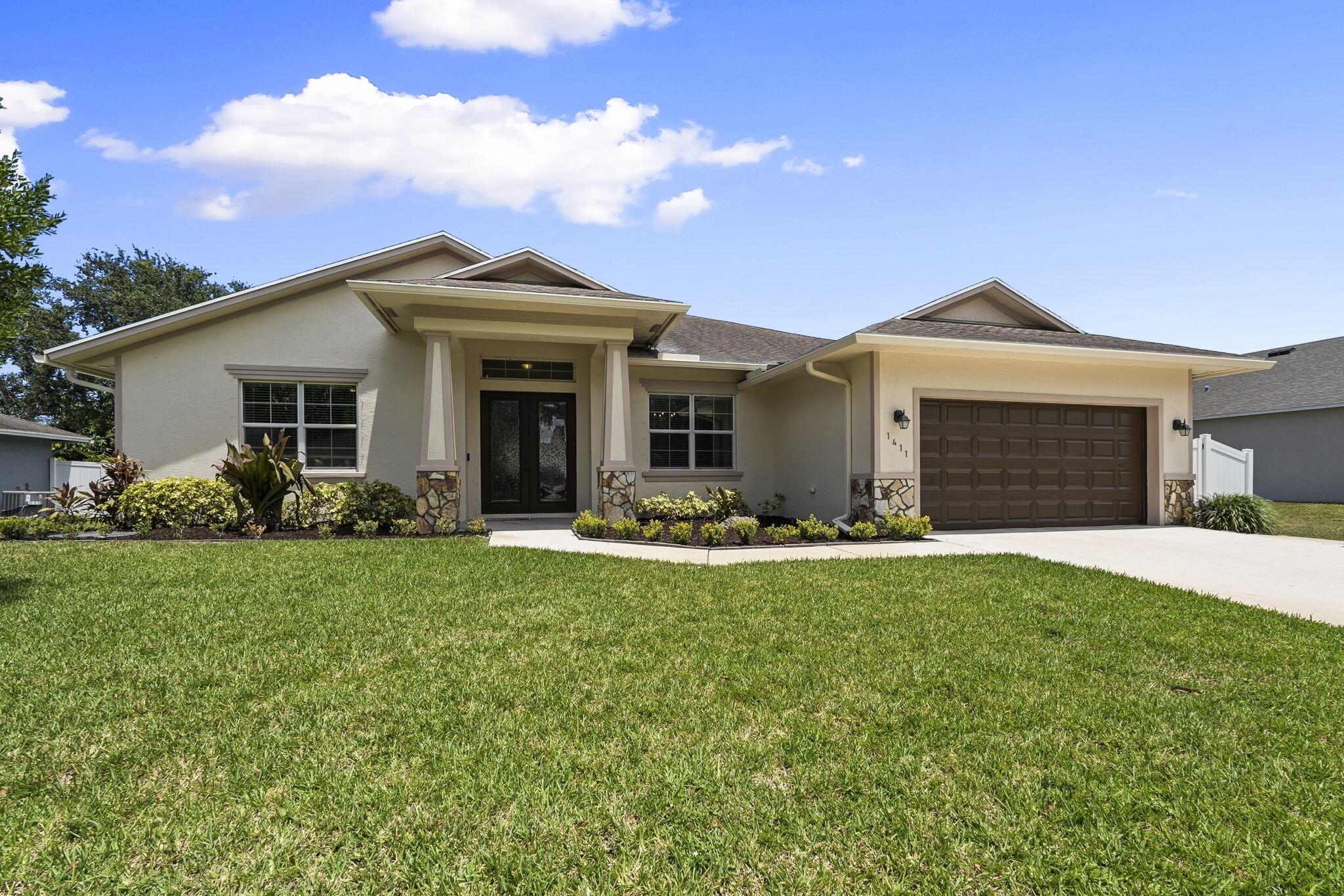 Not your typical 4-bedroom, 2-bath, 2-car garage home!This property is loaded with upgrades and thoughtful features inside and out.Interior highlights include a potential in-law suite, elegant double door entrance, soaring 10'9'' ceilings in main living areas and 9'4'' ceilings in bedrooms, custom closets throughout, upgraded bathroom fixtures with jacuzzi tub entry, triple sliding door blinds, decorative window privacy film, and designer lighting. The kitchen features granite countertops, stainless steel appliances, upgraded 42'' cabinets, and abundant storage with two pantries plus laundry room cabinets.Exterior features include full-house gutters, a beautifully maintained landscape with a well-fed sprinkler system, fresh exterior paint, a large custom shed, **see added remarks