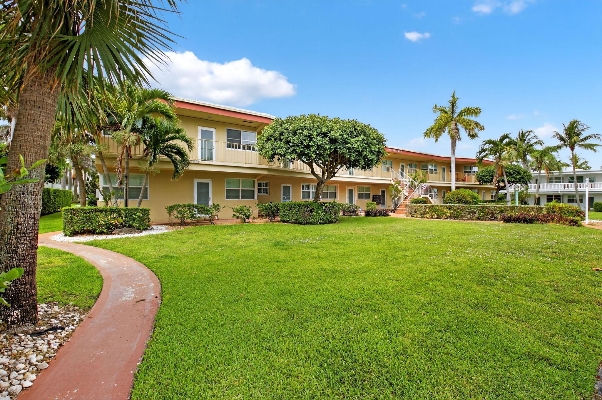 LOCATION, LOCATION, LOCATION ! UNBEATABLE SPOT IN BOCA ACROSS THE STREET FROM THE OCEAN, WITH PRIVATE BEACH ACCESS ALONGSIDE LUXURIA. SHORT DISTANCE TO DEERFIELD BEACH PIER & RESTAURANTS. OSCEOLA ARMS IS A BOUTIQUE BUILDING OF ONLY 12 UNITS & HAS LOW HOA FEES. THIS SECOND FLOOR UNIT HAS AN UNBELIEVABLY, SPACIOUS FLOOR PLAN WITH OPEN KITCHEN/LIVING ROOM & AN EXTRA-LARGE BEDROOM WITH DOUBLE CLOSETS. FRESHLY RENOVATED UNIT WITH NEW KITCHEN CABINETS, QUARTZ COUNTERS, CENTER ISLAND, RECESSED LIGHTING, NEW BATHROOM, TILE SHOWER, NEW ELEC PANEL, PLANK FLOORING THROUGHOUT, IMPACT WINDOWS & DOORS, AND SCREENED PORCH & HVAC. THIS PARTIALLY FURNISHED BEACH OASIS IS FULLY EQUIPPED WITH KITCHEN, POTS, PANS, DISHES, BEDDING, TOWELS, & LINENS. BRING YOUR BATHING SUIT!