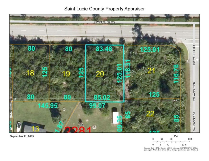 Great residential vacant lot on Becker Road