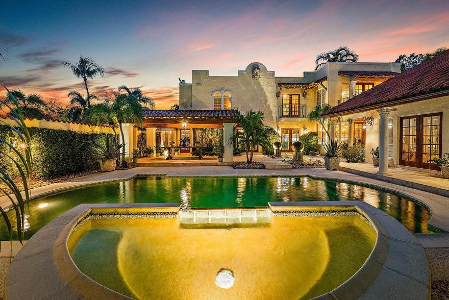 Exceptional El Cid Estate sited on an oversized 11,350+ SF gated parcel. This time-honored 6 bedroom 5 ½ bath Mediterranean Revival offers a thoughtful floorplan of 5,047 total square feet. The home is peacefully set behind a total property privacy wall and features an entertainment courtyard with pool and spa. Adorned with designer touches, this home is ready to be lived in as is or, can be customized to your liking! DISCLAIMER: Information published or otherwise provided by the listing company and its representatives including but not limited to prices, measurements, square footages, lot sizes, calculations, statistics, and videos are deemed reliable but are not guaranteed and are subject to errors, omissions or changes without notice. All such information should be independently verified by any prospective purchaser or seller. Parties should perform their own due diligence to verify such information prior to a sale or listing. Listing company expressly disclaims any warranty or representation regarding such information. Prices published are either list price, sold price, and/or last asking price. The listing company participates in the Multiple Listing Service and IDX. The properties published as listed and sold are not necessarily exclusive to listing company and may be listed or have sold with other members of the Multiple Listing Service. Transactions where listing company represented both buyers and sellers are calculated as two sales. Cooperating brokers are advised that in the event of a Buyer default, no financial fee will be paid to a cooperating Broker on the Deposits retained by the Seller. No financial fee will be paid to any cooperating broker until title passes or upon actual commencement of a lease. Some affiliations may not be applicable to certain geographic areas. If your property is currently listed with another broker, please disregard any solicitation for services. Copyright 2024 by the listing company. All Rights Reserved.