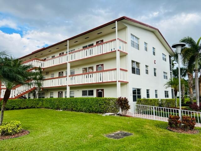Great opportunity for this 2BR/1.5 bath first floor corner unit in Century Village. The amenities include internet, WIFI, fitness center, live shows, movies, buses, classes, bingo, card rooms, trips, tennis, Pool and much much more. Conveniently close to shopping and restaurants, Century Village is like living in a resort. Per the association this is a 55 plus community!!! Unit does need updating and priced to sell AS-IS.