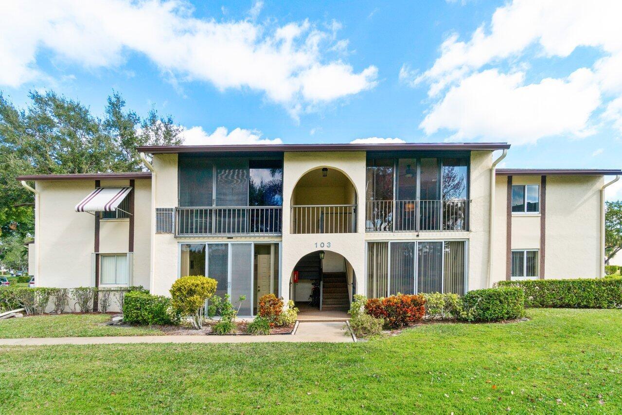 Totally and tastefully updated and upgraded. Sellers have spared no expense making this condo a wonderful place to live. The kitchen and bath have been taken down to studs and rebuilt with custom built cabinets, 24''X 24'' Travertine floor tile, top of the line granite in the kitchen. The bath has a custom, fully tiled walk-in shower with custom shower enclosure. Newer Lenox HVAC system, new oversized tankless hot water heater, new oversized electrical panel. Hurricane impact windows, lovely enclosed lanai overlooking a private, quiet courtyard. Pine Ridge South 1 offers a lovely pool & lake, clubhouse, shuffleboard and bocce ball. Ready to move in, priced to sell. ASSESSMENT FOR NEW ROOF HAS BEEN PAID IN FULL BY OWNERS.