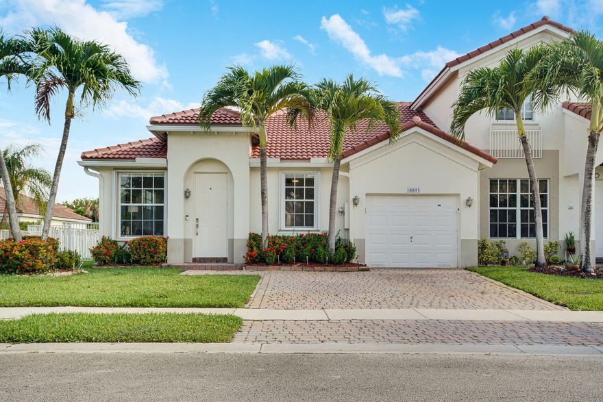 Fully renovated villa in Sunset Lakes. Bright and airy home featuring an open layout with abundant natural light. New roof and A/C installed in 2025. Corner fenced lot with a spacious side yard, offering additional privacy and outdoor space. Conveniently located near the community center and indoor pickleball facilities. The unit is situated directly across from guest parking. Accordion shutters throughout provide added storm protection and peace of mind. Move-in ready with modern updates and a well-maintained interior, offering comfort and convenience in a desirable community setting.  4-hour notice required. Showings may begin today at 3:30 PM. 4-hour notice required. Showings may begin today at 3:30 PM.
