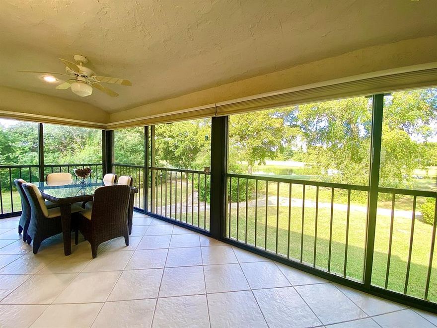 Larger, corner unit with lake and golf course view captured from a spacious balcony (closed-in with sliding doors and screens), the living room and 3rd Bedroom/Den/Office in one of the most desired, gated 55+ communities Boca Raton has to offer! Quiet and private location in community. Entire condo newly repainted. Newer kitchen appliances. Newly installed carpet in bedrooms. HOA includes manned gate, management on site, community pools, clubhouse, basic cable and WiFi. Country Club membership available but not mandatory.  Great location close to highways, shops and several restaurants.