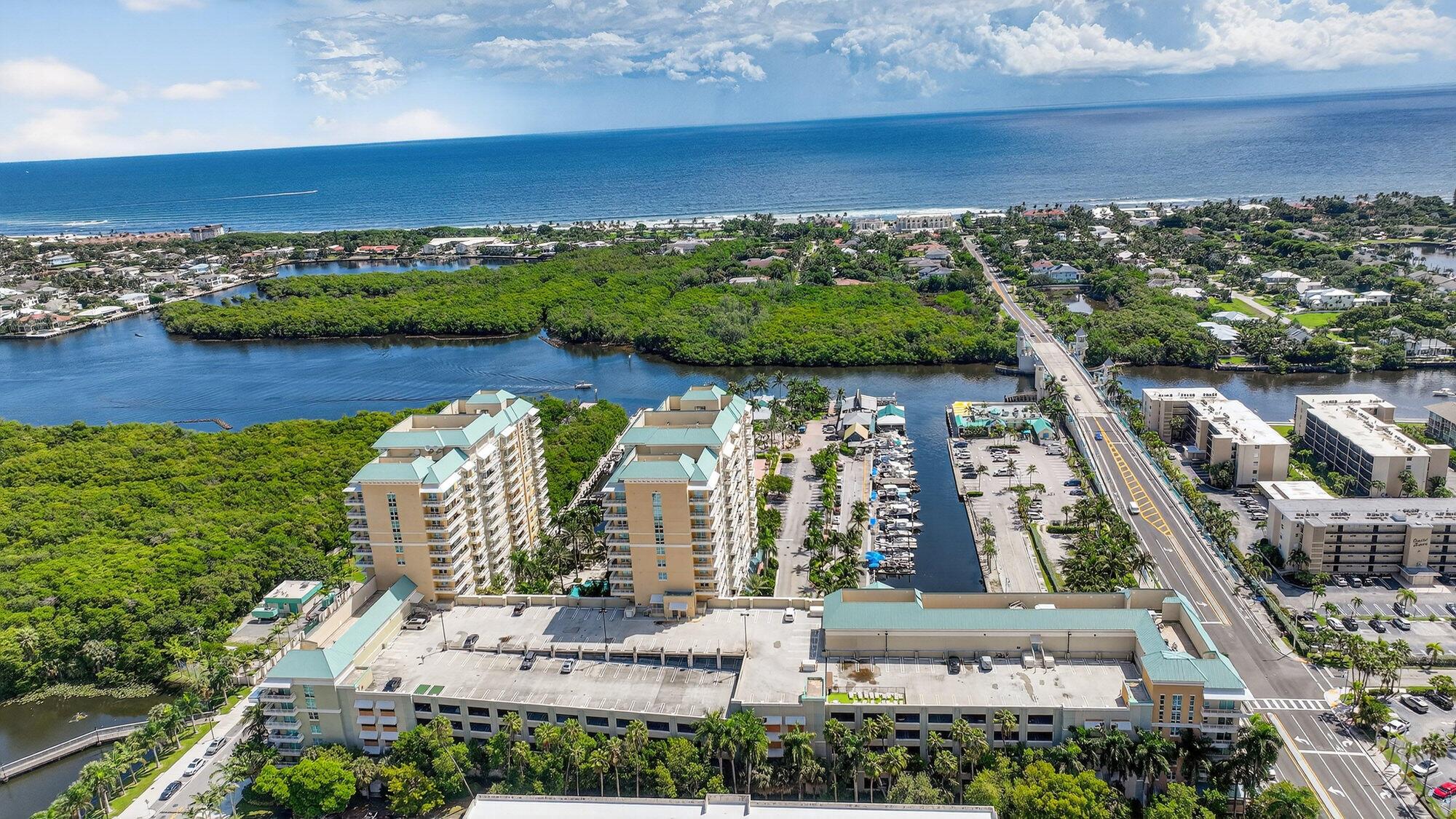 Magnificently appointed 2/2 Waterfront Penthouse with endless ocean and intracoastal views available in the resort style community of Marina Village. This turn key condo has been newly painted, boasts all new appliances, new luxury furnishings throughout, high end motorized window treatments and more.  With 10 foot ceilings, 2 Master Suites and an oversized balcony, this is South Florida living at it's finest   Marina Village has a dockage available for purchase or rent, fitness center, billiard room, movie theatre, business center, club room and is within walking distance to beautiful beaches, restaurants and charter fishing boats. Just minutes from Atlantic Ave and I95. This is an investor friendly building. Condo fee includes basic cable, wifi and water. Showings to begin 11/1/2025