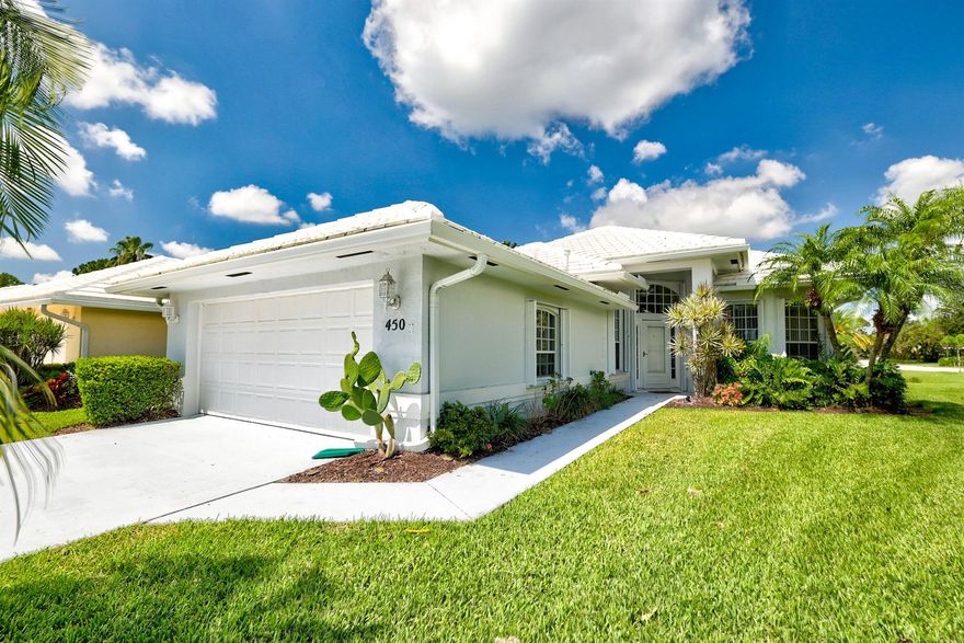 2B/2B/2G/ + Den in the heart of St Lucie West. Tile and wood laminate floors throughout this open floor plan. Primary suite is separate from guest room with 2 Large walk-in closets that offer a lot of storage space, Dual sinks and a separate shower and walk in Spa in primary bath. Kitchen SS appliances. St. Lucie West community is a well-maintained suburb with small lakes fringed by tidy neighborhoods. Home to Clover Park baseball stadium, with a minor league team and New York Mets spring training games. Shopping plazas dot St. Lucie West Boulevard, with big-box stores for clothing, electronics, and home goods. Area dining options range from American chain restaurants to no-frills Thai and BBQ spots, plus sports bars and brewpubs. Just minutes from beaches & boat ramps.