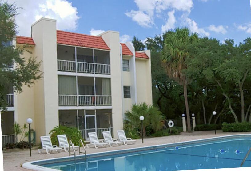 Spanish Oaks, Guard gate after 5 pm, top floor, nice studio apartment with a large screened in terrace. Some furniture for sale too. Move in October 1. Washer and dryer on the same floor as the apartment. Across from FAU and adjacent to the Boca Hospital.