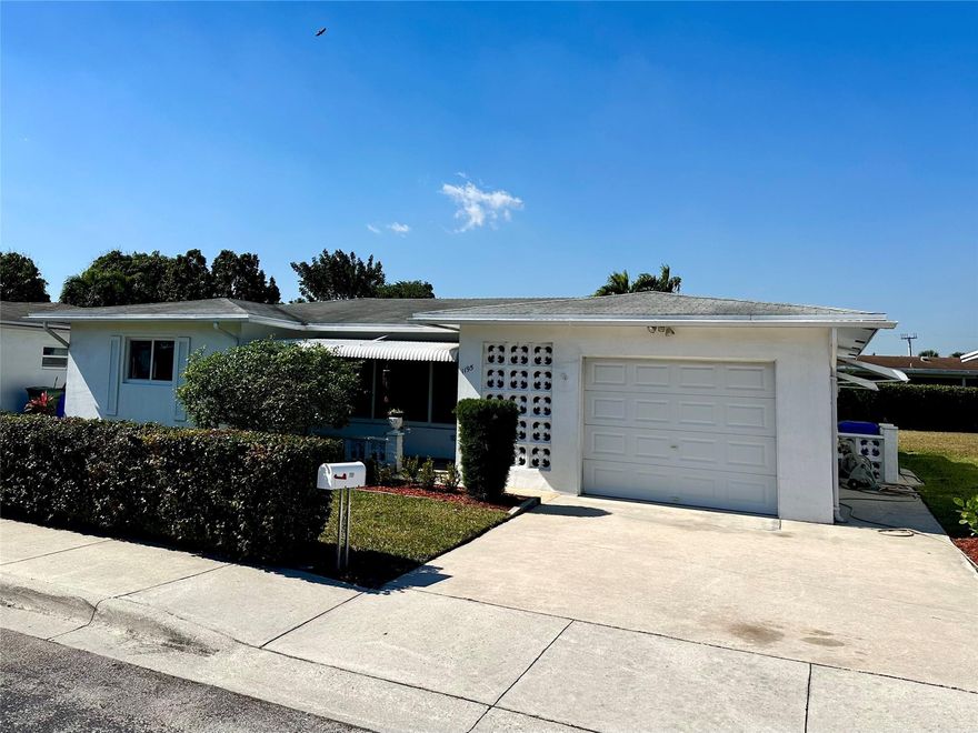 Move-in ready 2 bedroom, 2 bathroom single-family home in the desirable 55+ community of Paradise Gardens in Margate. This well maintained and spacious home features an extra room, hurricane impact windows, 1-car garage, brand new vinyl flooring and interior paint throughout. Air conditioning and water replaced about a year ago. Low HOA fees of $98/month payable quarterly include lawn care and exterior painting as well as access to a community pool, clubhouse and much more. Enjoy peace of mind and easy living in a well-kept neighborhood. Conveniently located near shopping, dining, and major roads. HOA requires a minimum 700 credit score and one resident must be 55+.
