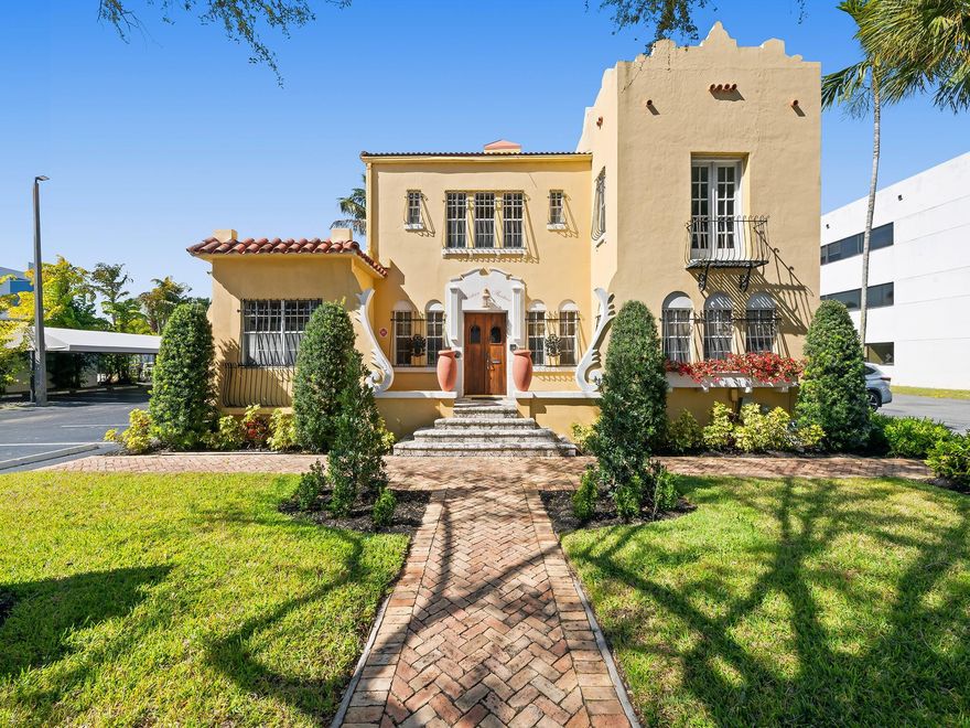 1313 S Andrews Ave is a 3,550 SF office building on 0.64 acres with prominent frontage along South Andrews Avenue in East Fort Lauderdale. The property features hardwood floors, solid wood doors, and an original stone entry, along with a functional layout including executive offices, conference rooms, reception, and support areas. Recent improvements include a new roof (installed within the last two years) and a full-building generator, along with reduced property taxes due to historic age. The site provides approximately 24 parking spaces, including 11 covered, and is zoned SRAC-SAe, offering potential long-term development upside.