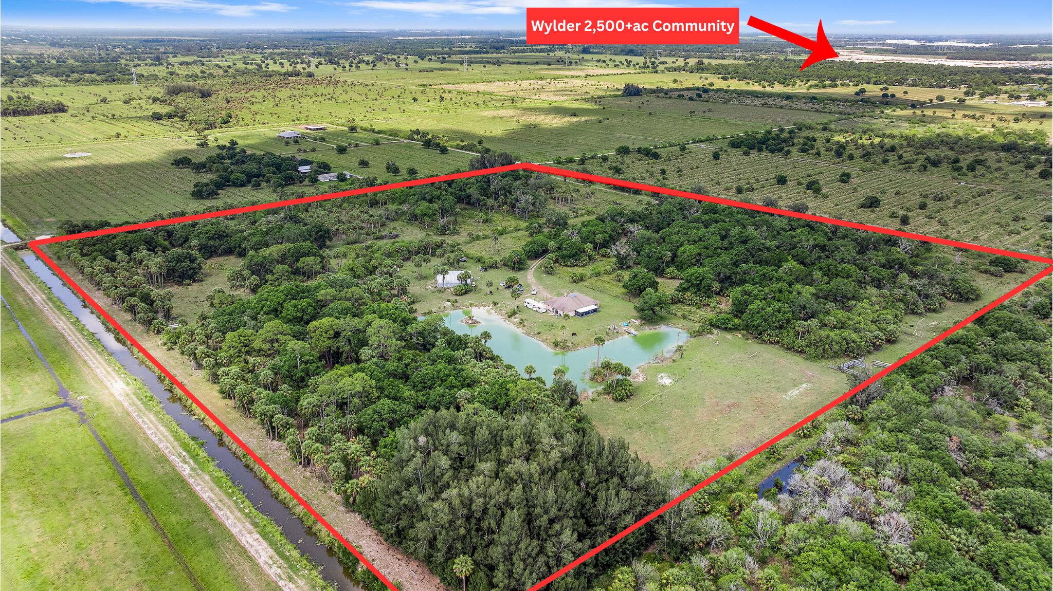 YOU NEED TO BUY THIS DIRT! 38.66 acres of prime real estate located smack dab in the middle Saint Lucie counties BIGGEST & NEWEST real estate development boom! Surrounding developments includes 2,500+ acres of Wlyder's residential housing communities, 200 acre Koa Wave park, plans for 3 other large housing communities, various commercial and retail zoned projects, and a proposed 37 acre Multi Sports Facility. This property is located within the Urban Service boundary and ready to graduate to it's full potential! The lot is perfectly squared off and is almost entirely surrounded by various development company owned land. If development isn't your thing and you're looking for your next ranch home, this property will work for that vision as well! 2001 CBS custom built home and....