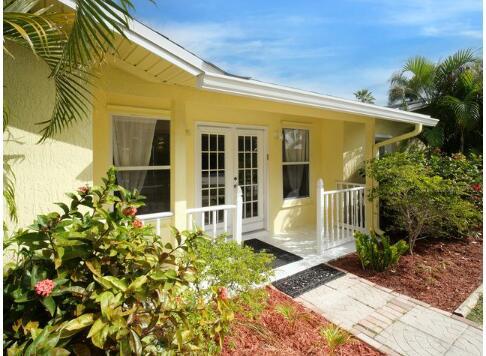 This 4 bed/2bath home offers 1840 sq ft of updated living space, w/ 1,000 sq ft added in 90s. Major systems in great shape w/ 2022 Roof & 2020 AC & Handler, lowering long-term costs. Walk in to the vaulted ceilings, enhancing the open layout, & see freshly painted interiors, new carpet & trim along w/ a fully renovated guest bathroom. Kitchen features upgraded appliances while the new luxury vinyl plank flooring is sleek & durable. Fully fenced backyard, w/ a mango & banana tree & two storage sheds, is perfect for entertaining/relaxing. Located less than a mile from public boat ramp, home is ideal for boating/fishing. Walk to the nearby Town Center, restaurants, shops, outdoor concert venue & more! Highly rated schools are minutes away, adding long-term value. Don't miss this opportunity!