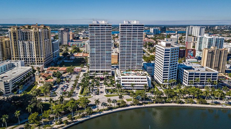 Enjoy unparalleled ocean and city views from the 26th floor of this residence at The Plaza of the Palm Beaches. With over 4000 sq. ft. this professionally decorated residence has an oversized master bedroom with a large sitting room and 3 closets.  The remaining 2 bedrooms are both ensuite. The building has numerous amenities including a fitness room, tennis court, pool, valet and security in this full service building.