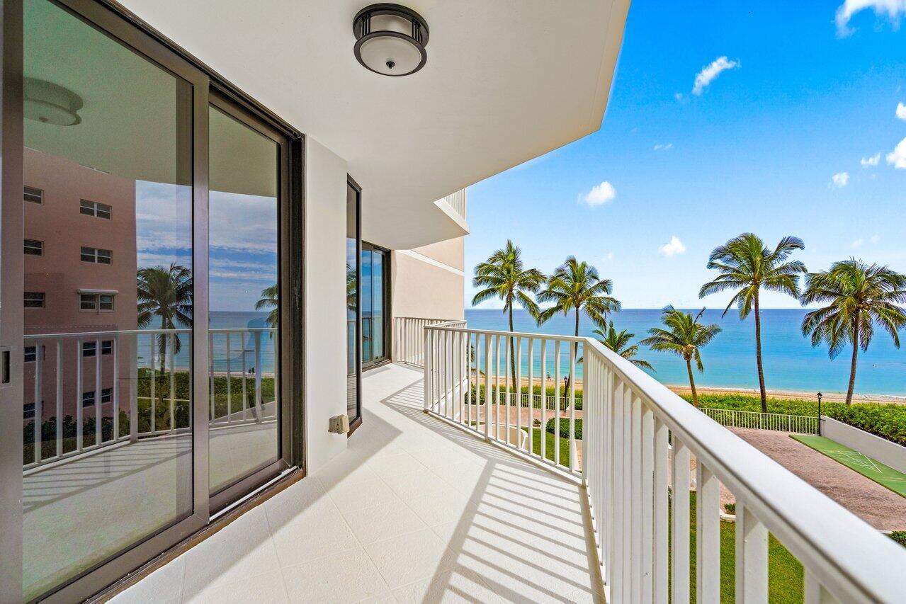 Trafalgar 2-bedroom 2-bath furnished rental with delightful ocean views and southeast exposure. This spacious apartment has over 1700 SF, a split bedroom design and marble flooring throughout. The balcony promises to please where the ocean views and balmy breezes provide hours of enjoyment. The Trafalgar offers its residents a wide sandy beach, glorious oceanfront pool and oceanfront terrace, fabulous fitness facility and saunas, hot tub and spa with an ocean view, covered parking, 24/7 security with doorman, and stellar onsite management. Pristinely maintained, the Trafalgar is deemed one of the best in Highland Beach. The condo is ONLY available off-season from July to mid-December 2025, with a four-month minimum per building requirements. It has been rented for the 2026 season.