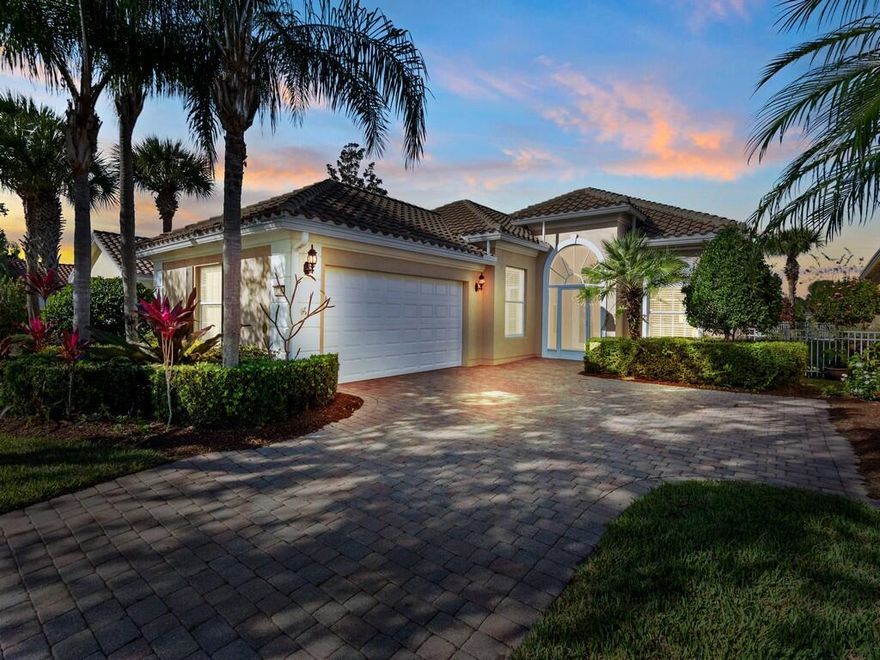 Welcome to this beautifully appointed Oakmont model offering 3 bds, 2 ba, 2-car garage, designed for effortless Florida living. Enjoy tranquil lake views from both the east & west, filling the home with natural light thru-out the day. The kitchen features rich cherry cabinetry, granite countertops, and SS appliances. Step outside to a screened porch that opens to your private heated pool featuring a long lake view.  Tie in the fact the entire property is perfectly positioned across from a serene nature preserve & you have your very own Florida oasis. Call today to schedule your private tour!