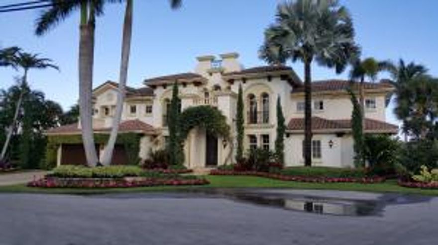 This residence on Boca Harbour Island offers amazing value and private island ambiance. This ICWW estate offers incredible views and a daily parade of boats from 113' of waterway.  It has breath taking details, plenty of natural light and is immaculately presented. No expense was spared on high quality custom finishings and state of the art home technology. It also features a wine Cellar, gym, library, media center, walls of windows, 10 and 20' ceilings, open chef's kitchen, expansive entertaining areas, elegant master suite all complimented by extensive loggias and balconies. Enjoy the resort style grounds featuring a custom infinity pool and spa while enjoying expansive views and tropical breezes.