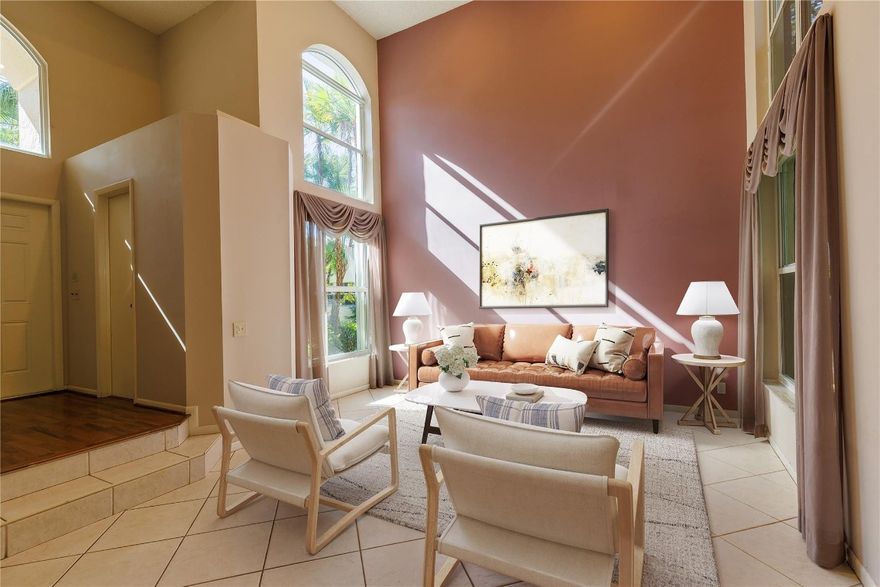 Located on a quiet street, this 4 bed home delivers space, layout & lifestyle buyers are looking for. Impacts throughout, inviting floor plan & loads of natural light create a home that feels right. The kitchen flows seamlessly into the main living areas, ideal for everyday living & entertaining. Bedrooms are generously sized, with a private & well positioned primary. Backyard truly sets this home apart, low maintenance turf, hot tub, & room to add a pool, offering both immediate enjoyment & future potential. Standing @ Embassy Lakes, residents enjoy resort style amenities including- clubhouse, pool, fitness center, tennis, pickleball, basketball, volleyball, playgrounds & top rated schools. Thoughtfully maintained & priced to attract attention, this home deserves a close look.