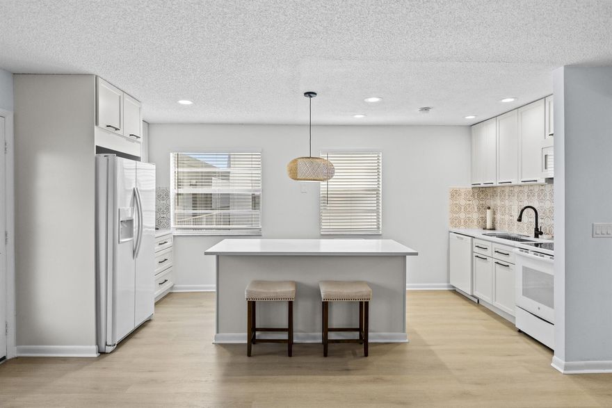 Beautifully renovated and fully furnished 2-bedroom, 2-bath condo located in a premiere 55+ golf and country club community. This bright and quiet 2nd floor residence is move-in ready and offers picturesque golf course views.Open-concept kitchen features a large island, quartz countertops with ample cabinetry. Washer and dryer are conveniently located in the enclosed patio utility closet. Updated primary bath with walk-in tiled shower, glass enclosure, modern vanity, and new flooring.Enjoy resort-style living with Kings Point's exceptional amenities, including 2- 18-hole golf courses, indoor and outdoor pools, tennis courts, a theater, cafe, bistro, and courtesy shuttle service. Ideally situated just minutes from vibrant downtown Delray Beach, fine dining, shopping, and the ocean